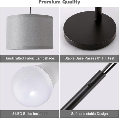 Fansdrick Floor lamp with Remote, 3 Light Arc Floor Lamps - Image 8