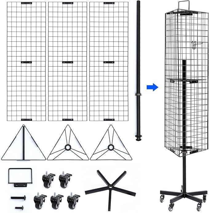 NectaCol Triangular Gridwall Panel Display Stand - Image 5