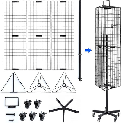 NectaCol Triangular Gridwall Panel Display Stand - Image 5