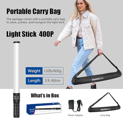 Mettlelite LS400P RGB Pixel LED Light Stick, Handheld Full Color RGBWW - Image 8