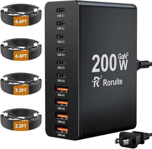 USB C Charging Station 10 Port by Roruite