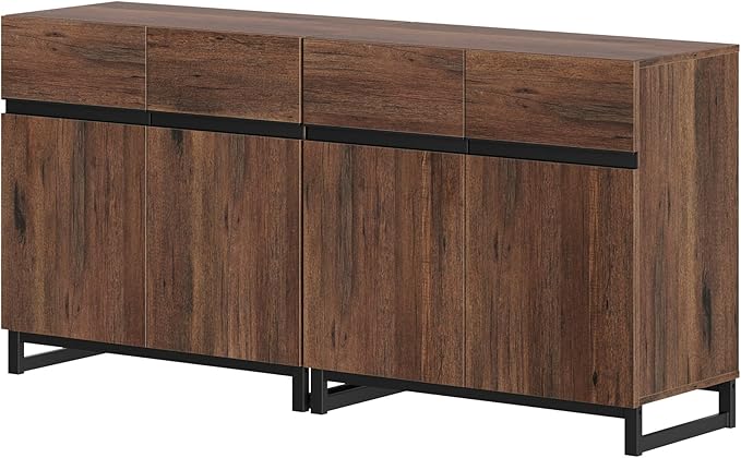 Wampat Modern TV Stand for up to 70 inch TVs, 2 in 1 Entertainment Center - Image 9