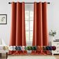 MIULEE Burnt Orange Blackout Curtains by MIULEE