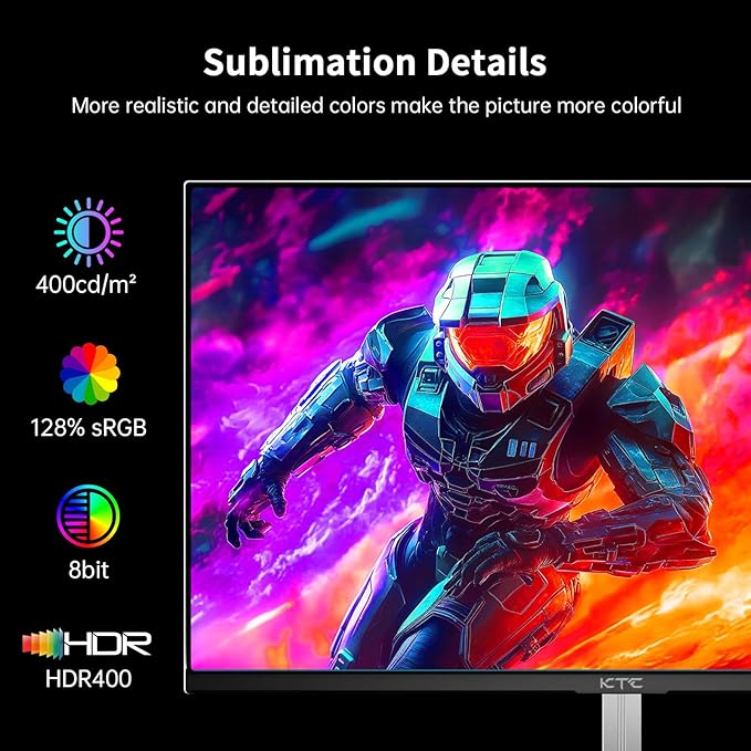 KTC 24.5 Inch 400Hz Gaming Monitor, FHD 1080P 240Hz Computer Monitor, Fast IPS - Image 3