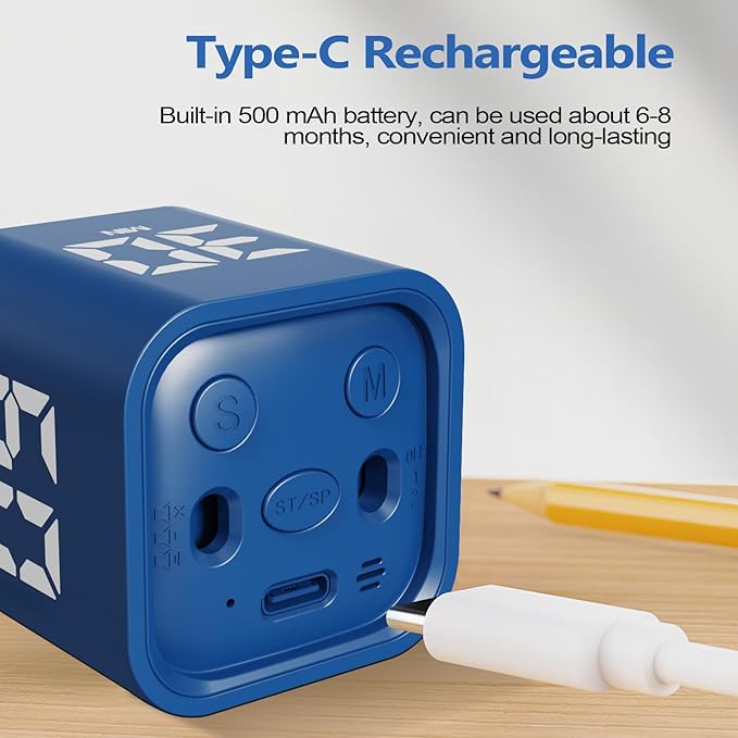 GuDoQi Multi-Function Cube Timer, 5/10/30/60 Min & Custom Count Down, Included - Image 2