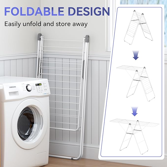 APEXCHASER Clothes Drying Rack, Foldable Oversized Drying Rack Clothing - Image 5