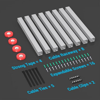Open Slot Wire Duct Kit, 125.6" Server Rack Cable Management, Cable Management - Image 6