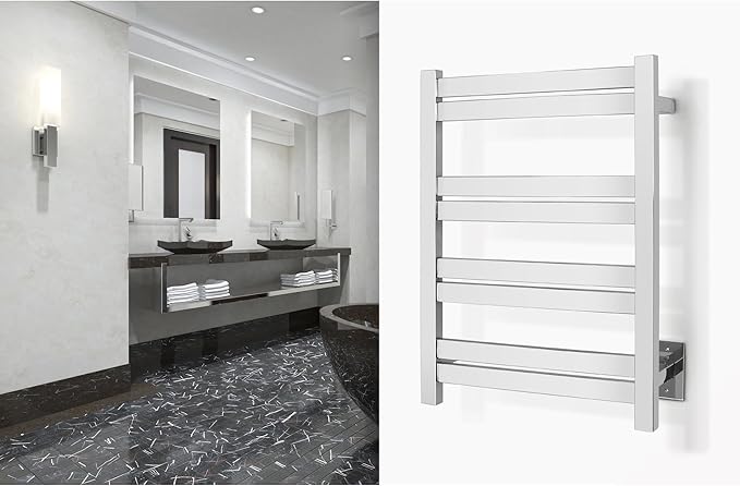 WarmlyYours Heated Towel Warmer Rack, Integrated On/Off Switch - Image 10