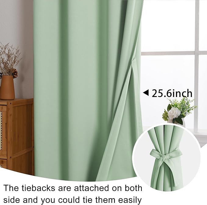JIUZHEN Aqua Blackout Curtains - Image 6