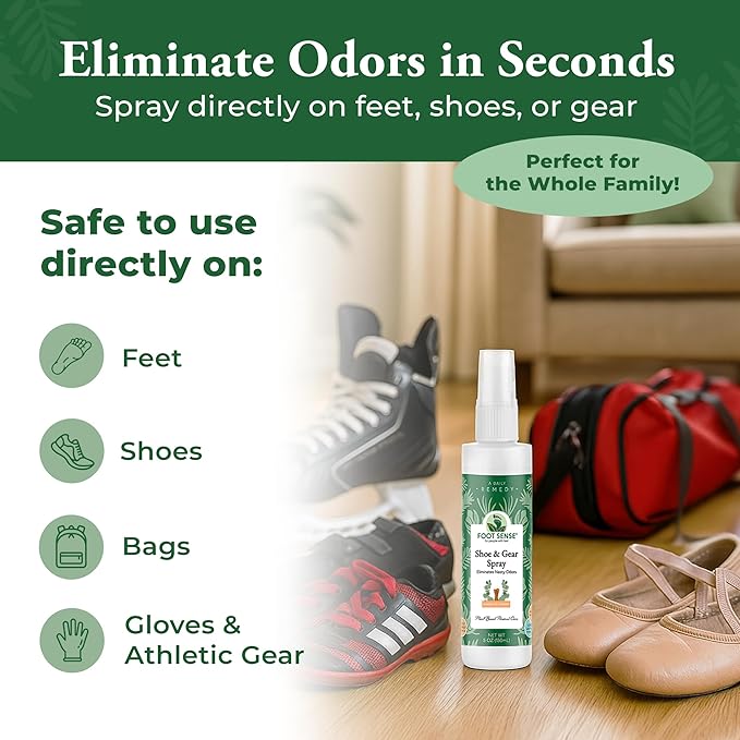 Foot Sense – Shoe Deodorizer & Foot Spray – Natural Foot & Shoe Odor Eliminator - Image 4