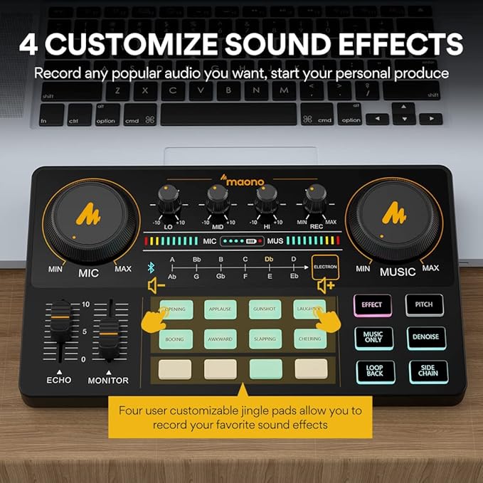 MAONO Podcast Equipment Bundle Audio mixer All-in-One Podcast Production Studio - Image 4