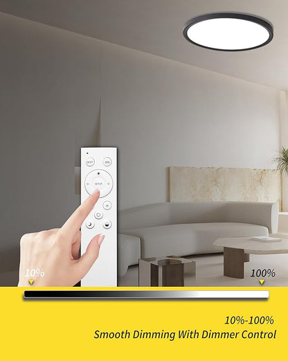 4Pack 12 Inch Remote Control Dimmable LED Flush Mount Ceiling Light Panel - Image 4
