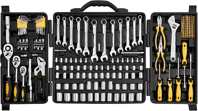 VEVOR Mechanics Tool Set 207 Pieces 1/4" 3/8" 1/2" Drive Sockets -SAE and by VEVOR