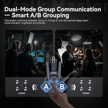 SYNCO Xtalk Master Wireless Intercom Headset System, 2 Person 2.4GHz - Image 6