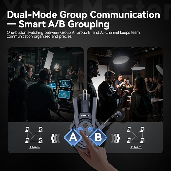 SYNCO Xtalk Master Wireless Intercom Headset System, 1 Person 2.4GHz - Image 6