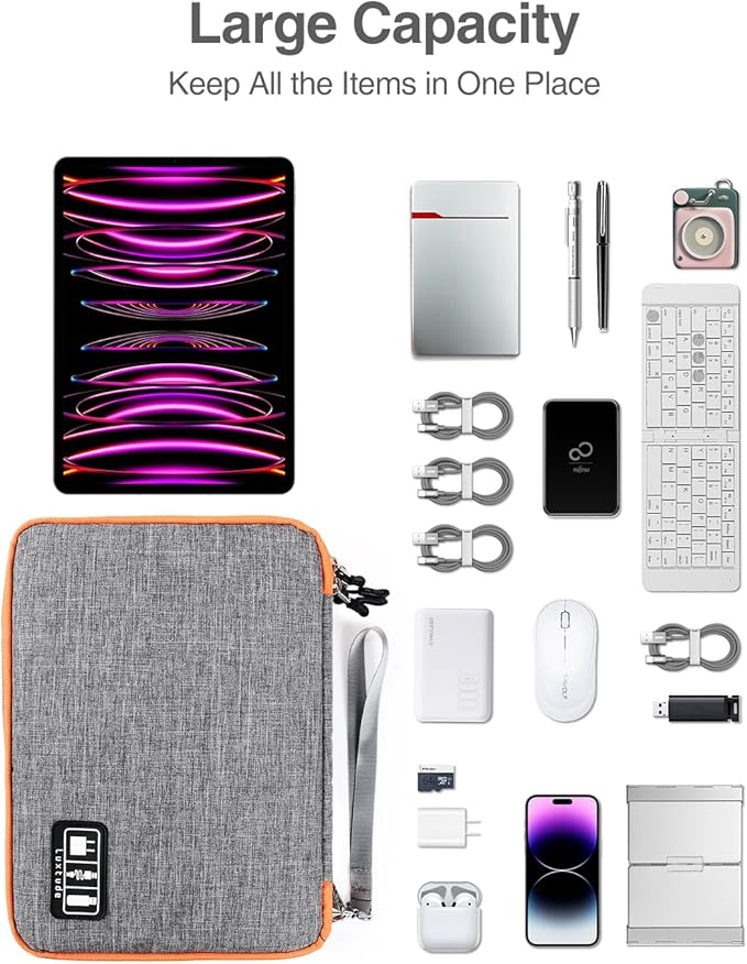 Luxtude Travel Cable Organizer Bag, Electronic Organizer Travel Case Large - Image 5