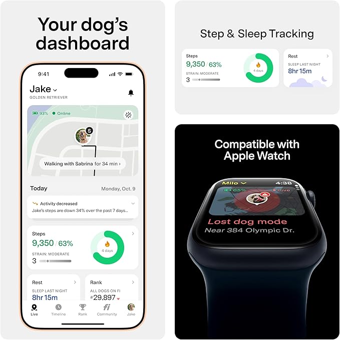 Fi Mini GPS Tracker for Dogs — 6-Month Membership Included — Smart Pet Tracking - Image 3