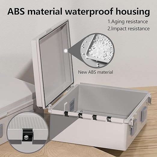 Electrical Junction Box, Ventilated Design, Cable Grommets, Indoor/Outdoor Use - Image 5