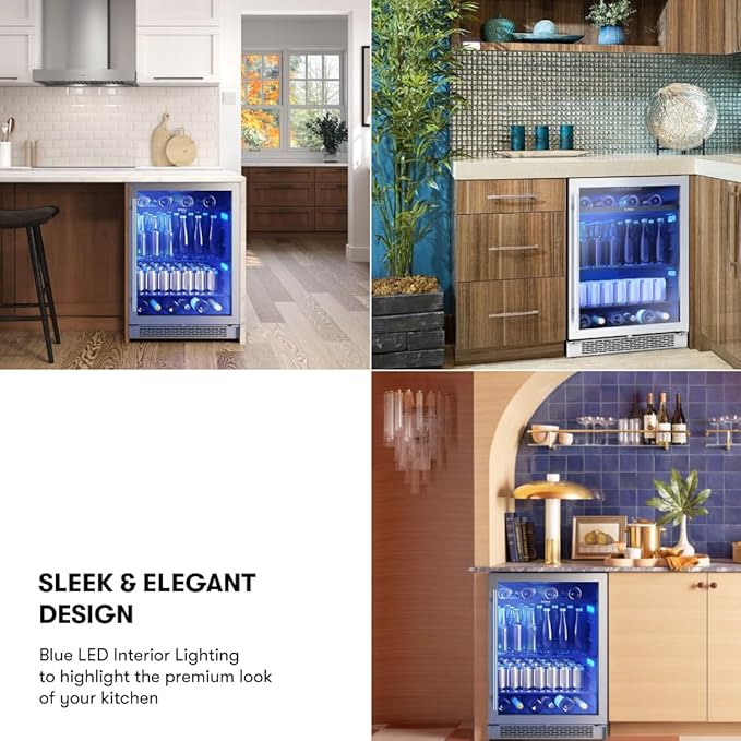 Zephyr Brisas 24 Inch Wine Fridge Single Zone Under Counter - Image 3