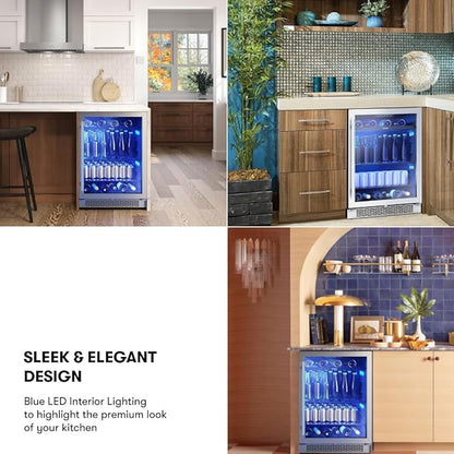 Zephyr Brisas 24 Inch Wine Fridge Single Zone Under Counter - Image 3