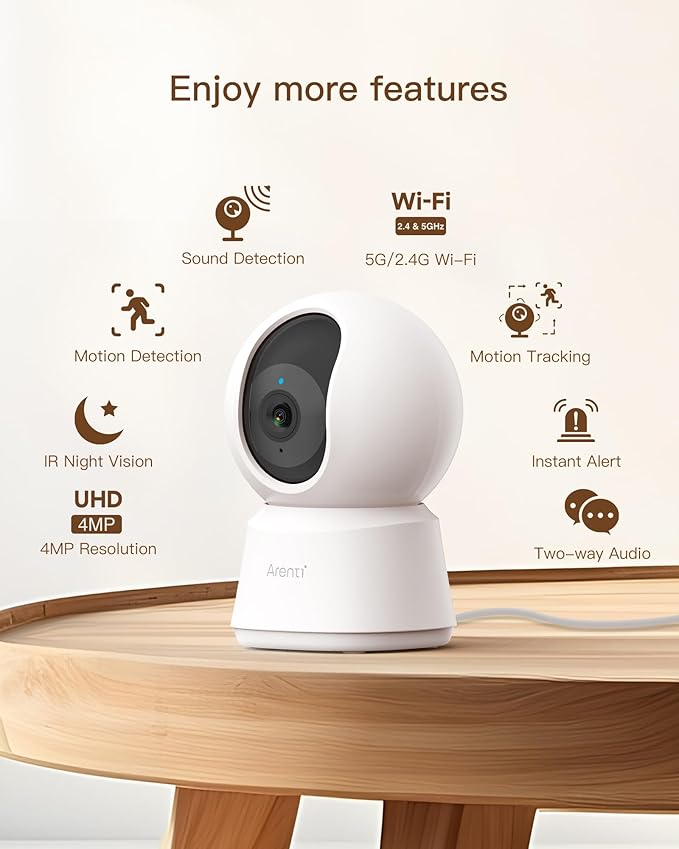 ARENTI 5G Indoor Security Camera, 4MP Pet Camera - Image 2