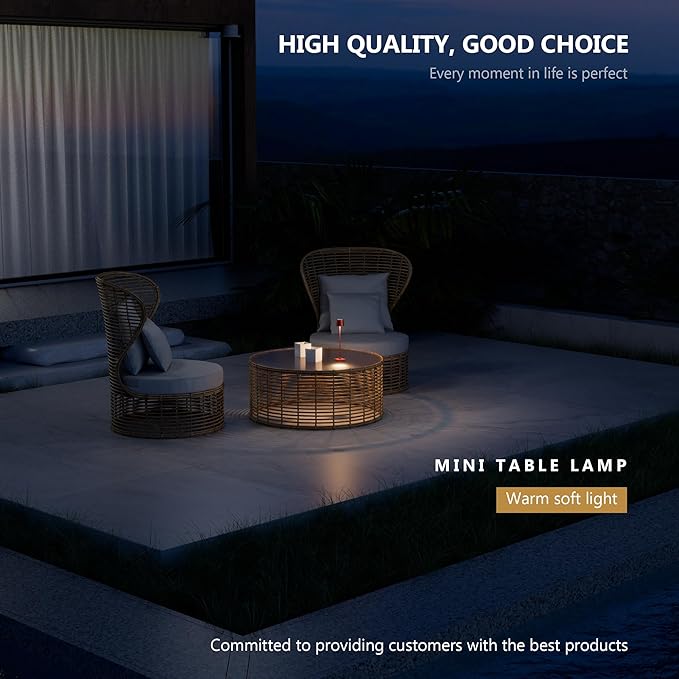 Compact Cordless Table Lamp, Rechargeable LED Night Light, Dual Light Source - Image 2