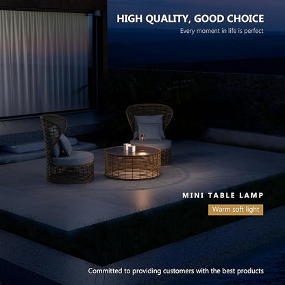 Compact Cordless Table Lamp, Rechargeable LED Night Light, Dual Light Source - Image 2