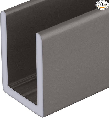 Brixwell SDCD38SN-CCP18-XCP50 Satin Nickel 3/8" Fixed Panel Shower Door Deep by Brixwell