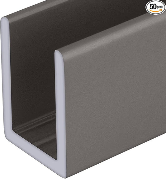 Brixwell SDCD38SN-CCP72-XCP50 Satin Nickel 3/8" Fixed Panel Shower Door Deep by Brixwell