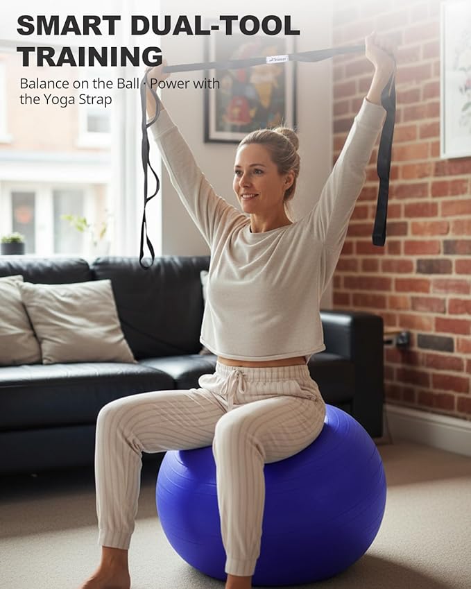 Trideer Exercise Ball for Yoga, Pilates & Fitness – Stability Ball Equipment - Image 5