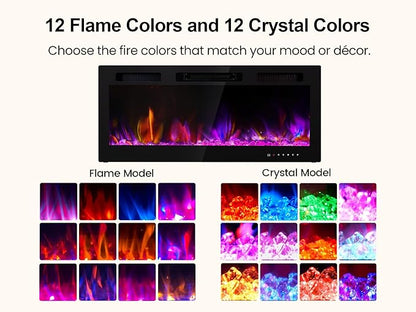 Electric Fireplace Inserts 42 Inch Wide, RealSmart Wall Mounted Fireplace - Image 3