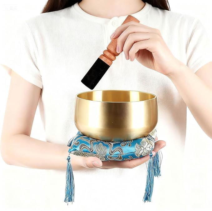 Large Tibetan Singing Bowl Set by Unknown