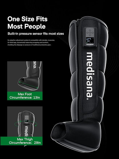 Medisana Leg Compression Massager, Cordless Rechargeable Air Pressure Boot - Image 7