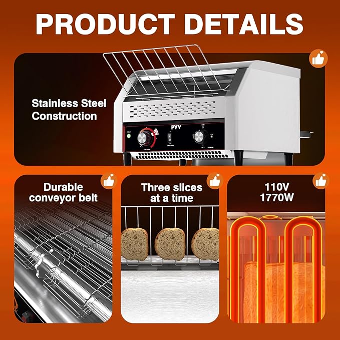 PYY Commercial Conveyor Toaster - Image 6