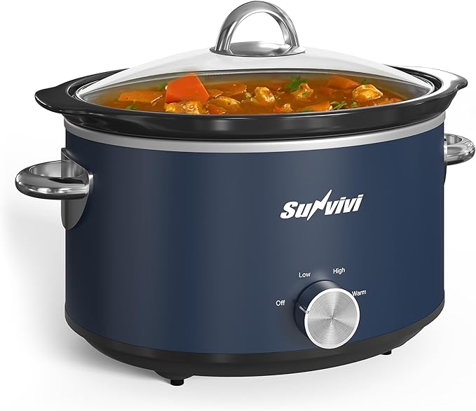 Sunvivi 4 Quart Slow Cooker & Mini Food Warmer - Image 3
