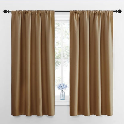 NICETOWN Kitchen Curtains, Short Blackout Drapes, 34 in x 45 in, Thermal by NICETOWN