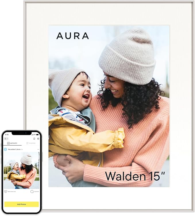 Aura Walden 15" WiFi Digital Picture Frame | Wirecutter's Best Digital Frame by Aura