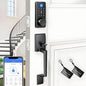 Smart Keyless Entry Door Lock Set w/Front Door Handle, 0.1s Fingerprint by BlackSmith