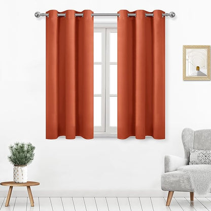 DWCN Blackout Curtains 45 Inch Length, Thermal Spring Curtains by DWCN