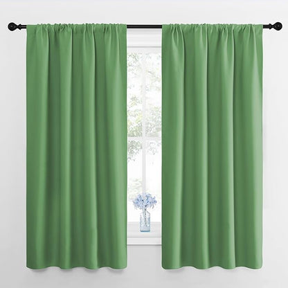 NICETOWN Blackout Curtains for Bedroom, Froest Green, 1 Pair, 42 by 45-inch by NICETOWN