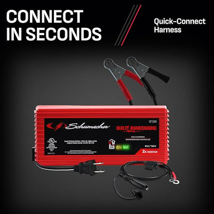 Schumacher Electric 2A Car Battery Charger and Maintainer, 3-in-1 Solution - Image 5