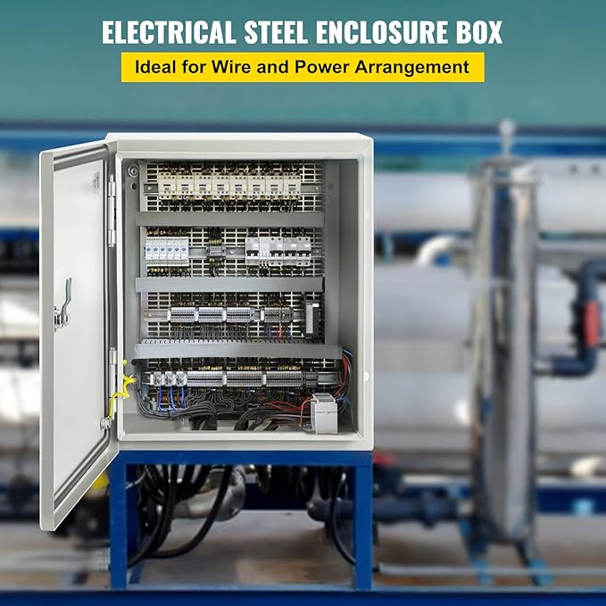 VEVOR NEMA Steel Enclosure, IP66 Waterproof & Dustproof, Outdoor/Indoor - Image 2