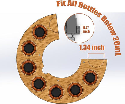 TJ.MOREE Bamboo Diffuser Holder Carousel- 2 Tier Height Increase Rack - Image 9