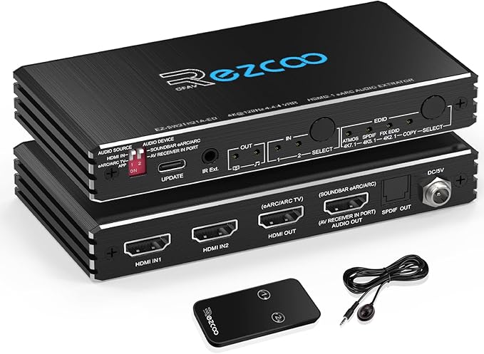 4K@120Hz HDMI 2.1 Switch 2 in 1 Out by EZCOOTECH
