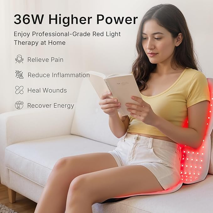 Red Light Therapy Pad for Body – 30"x12" Large 660nm & 850nm Infrared Light - Image 6