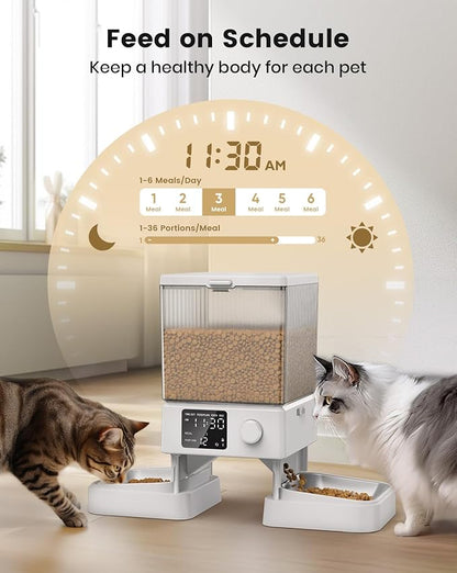 oneisall Automatic Cat Feeder for 2 Cats, 20 Cups/5L Automatic Cat Food - Image 5