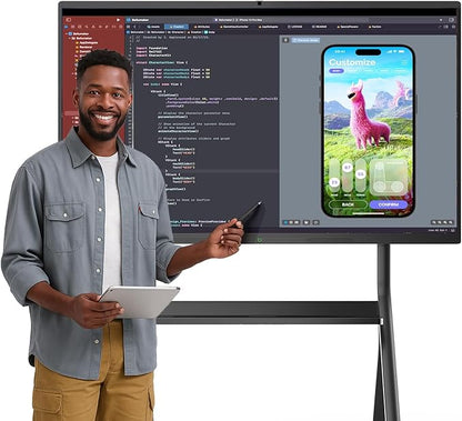 QIXZOCV 75" Smart Board, Interactive Whiteboard, 4K Electronic Board, UHD by QIXZOCV