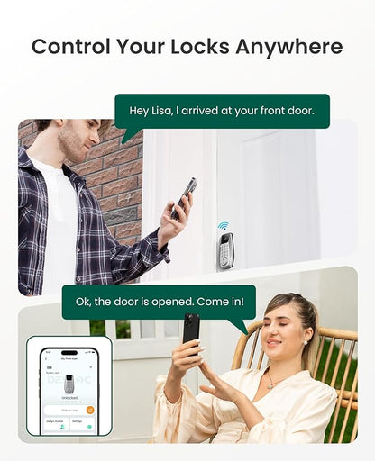 DESLOC C100 Plus Built-in WiFi Smart Lock, Keyless Entry Door Lock - Image 3