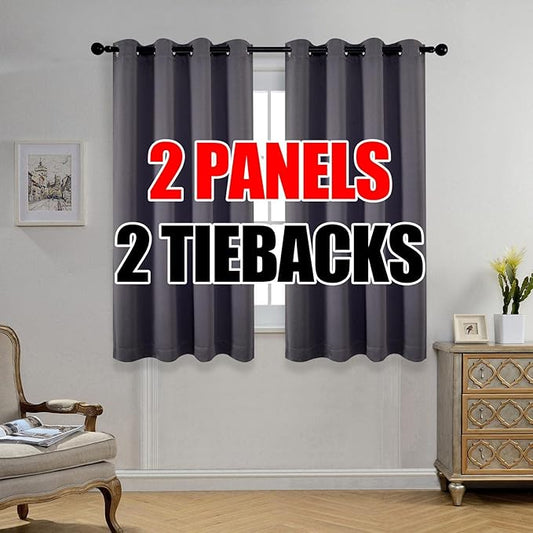 MIUCO 1 Pair Thermal Insulated Grommet 52-Inch-by-63-Inch Blackout Window by MIUCO