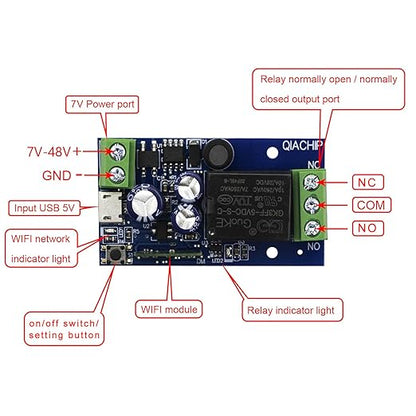 Ewelink WiFi Wireless Smart Relay Module USB 5v 1 Channel Inching Selflock - Image 3
